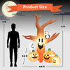 8-foot Halloween inflatable dead tree with LED lights, pumpkins, and ghosts, perfect for outdoor yard decoration.