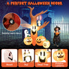 8 feet Halloween inflatable dead tree with LED lights, waterproof fabric, perfect for outdoor yard decoration.