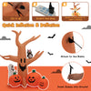 8-foot Halloween inflatable dead tree with LED lights, waterproof fabric, and included stakes for outdoor stability.