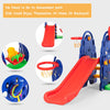 Bright yellow swing seat on the colorful 3-in-1 toddler climber, designed for safe outdoor play and enjoyment.