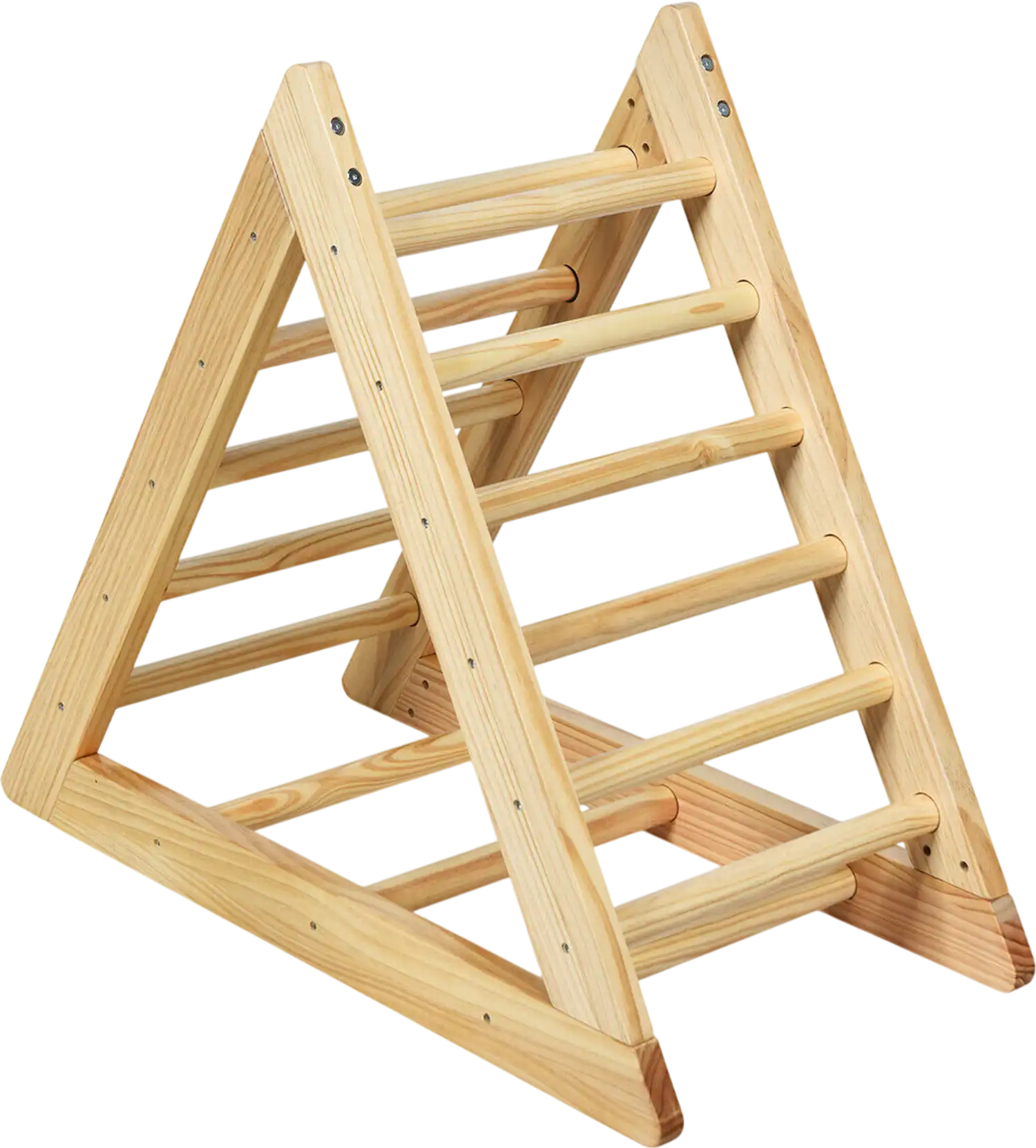 Costway Wooden Triangle Climber Toddler Step Training Slide 91205467 New
