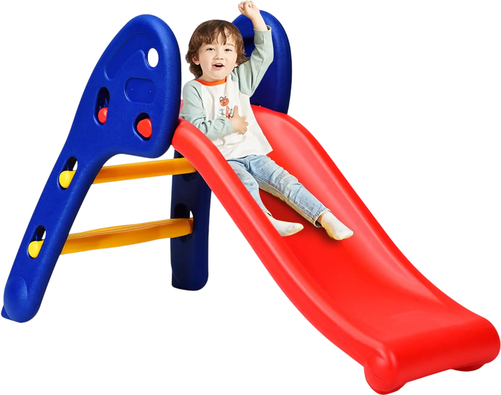 Costway 2-Step Children Folding Plastic Slide 25614398 New