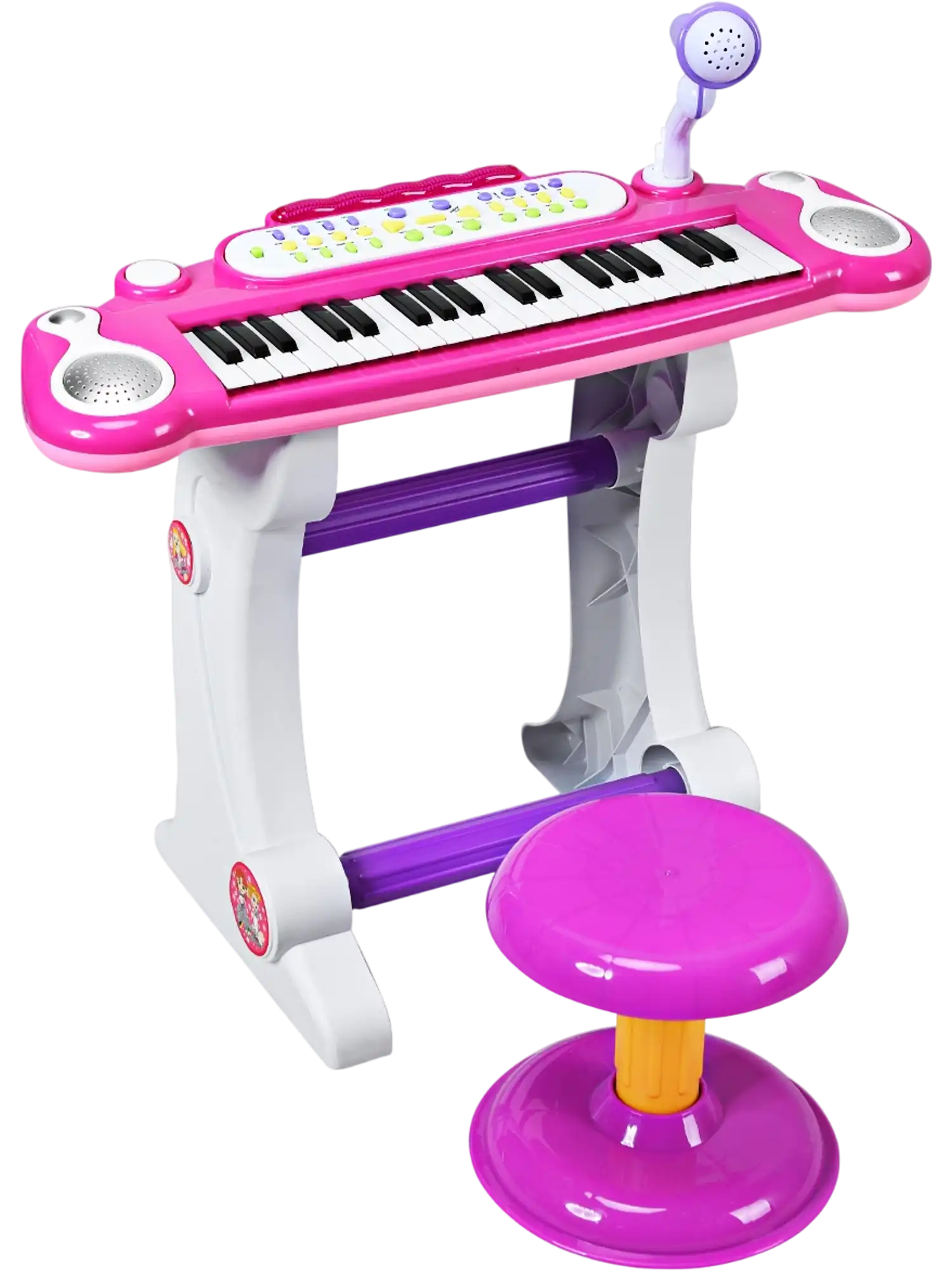 Costway 37-Key Kids Electronic Keyboard Toy Piano w/ Microphone Stool 97301248 New