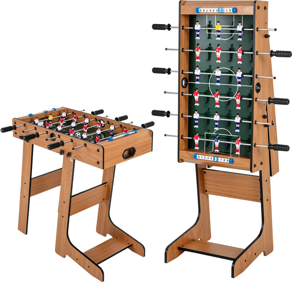 Space Saving Table Football with Durable Handle and 2 Footballs