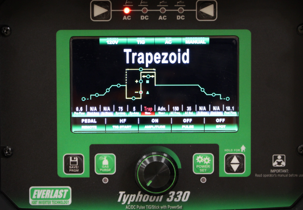 Everlast Typhoon 330 Welder Digital Inverter TIG/Stick AC DC 330A 1/3 Phase 240V New