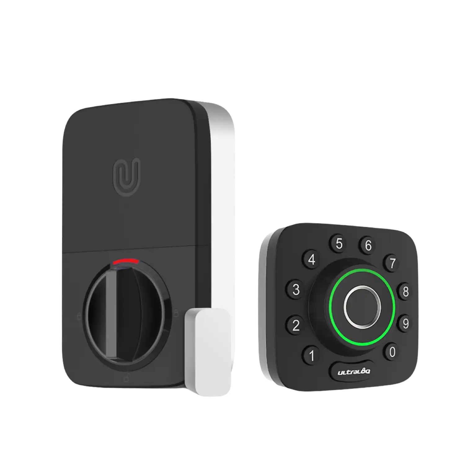 U-Tec U-BOLT-PRO-WIFI 6-in-1 Bluetooth Enabled Fingerprint and Keypad Smart Deadbolt Door Lock Black and Silver New