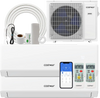 UltrEco Series 18000 BTU mini split air conditioner with heat pump, WiFi enabled, includes indoor and outdoor units.