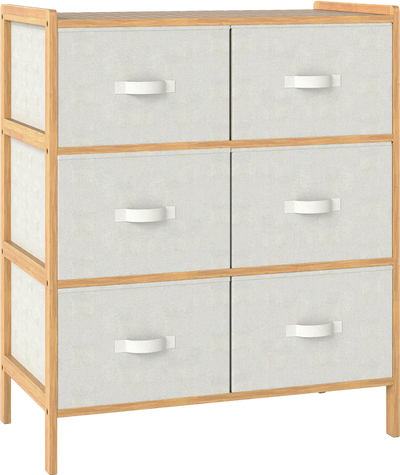 Costway 6-Drawer Fabric Dresser Bedroom Living Room Storage 20033320 New