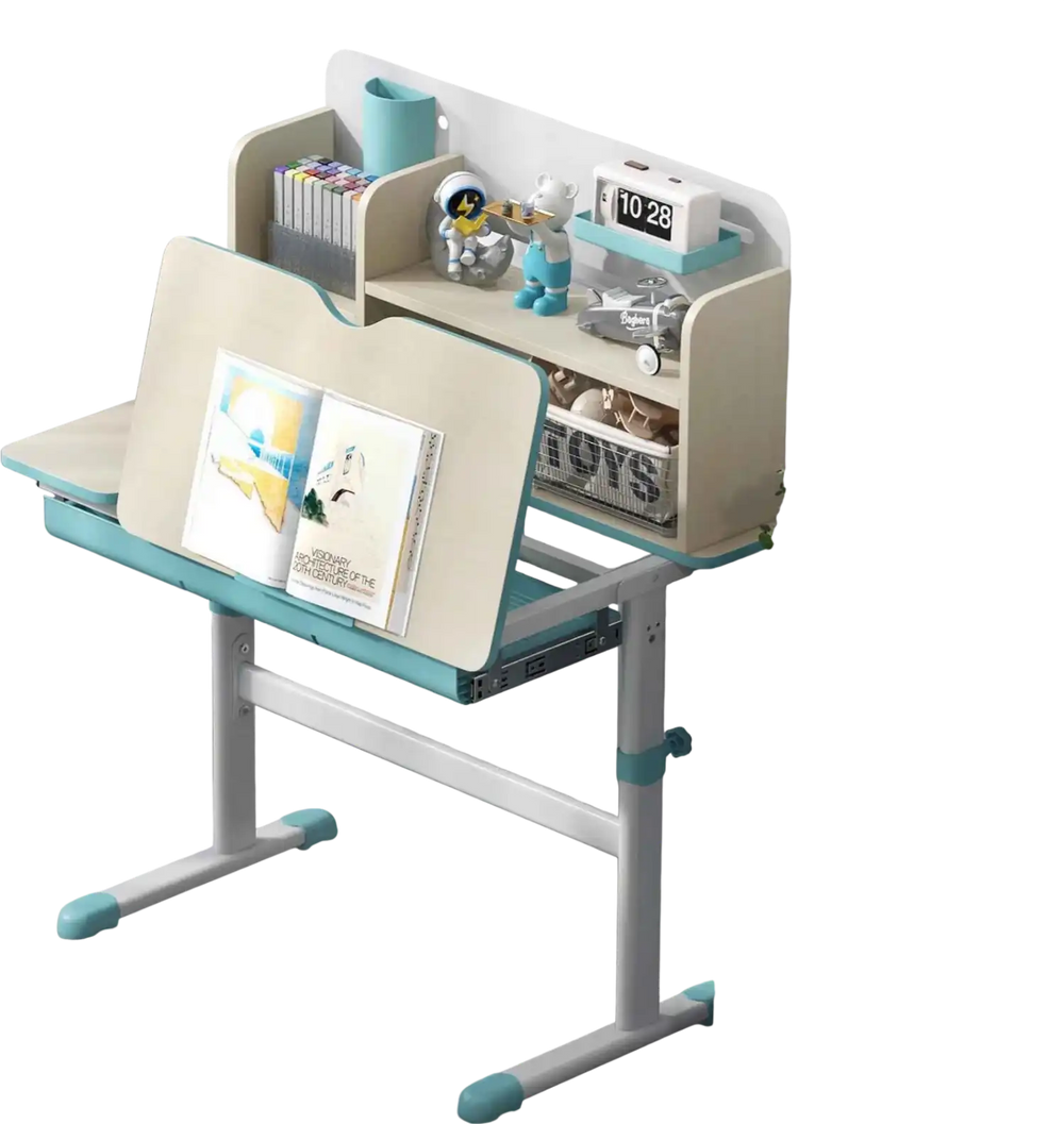 Kid's Room Bundle: Kids Study Desk and Wooden Cabinet