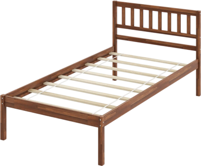 Costway 3-Piece Twin Wood Bed Frame Nightstand Bench Bedroom Set 30773743 New