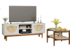 Modern Living Room Furniture Set: TV Stand + Sofa + Coffee Table + Side Table