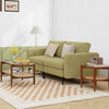 Modern green sofa with ergonomic backrest and high-density cushions, ideal for cozy living room seating.