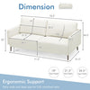 Loveseat dimensions showcasing ergonomic support, featuring a modern design for comfortable living room seating.