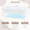 LED coffee table with high-gloss white finish, push-to-open drawers, and dimensions 43.5" x 23.5" x 16" for modern.
