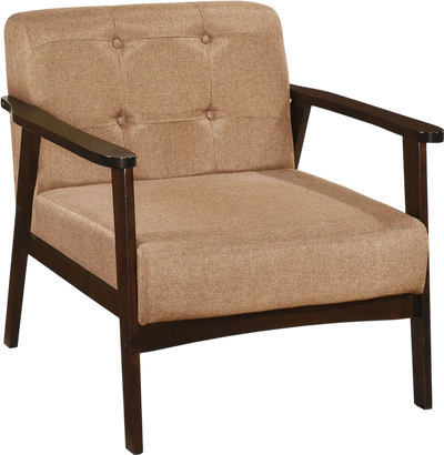 Costway Rubber Wood Frame Accent Chair with Armrest 29206449 New