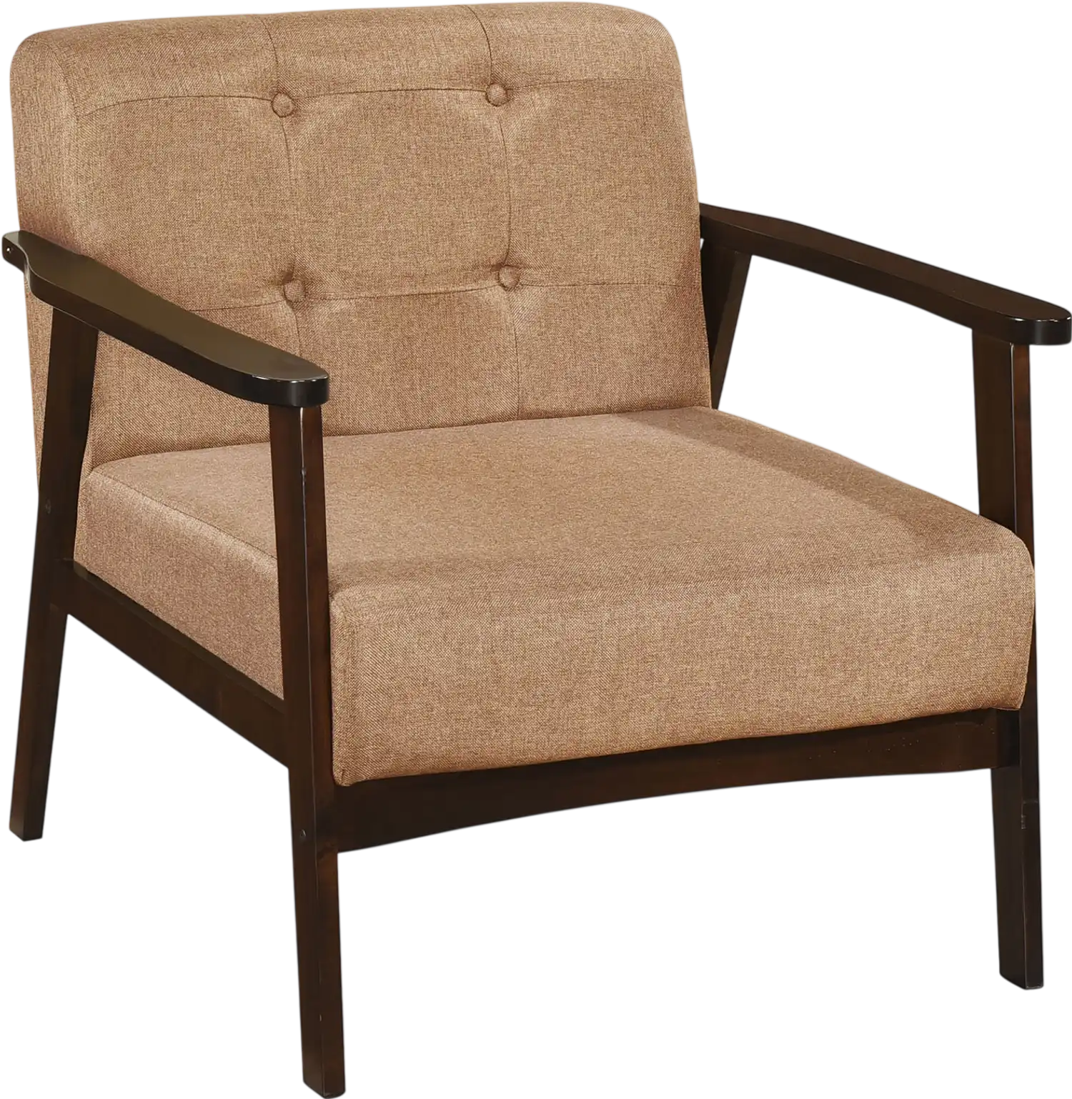 Costway Rubber Wood Frame Accent Chair with Armrest Living Room 29206449 New