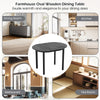 Oval wooden dining table in dark grey finish with rubber wood legs, perfect for 2-4 people in dining rooms or kitchens.