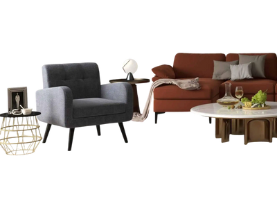 Costway 3-Piece Modern Living Room Furniture Set Accent Chair Side Table L-Shaped Sectional Sofa 64701263 New