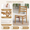 Cushioned seat with fixing straps for secure placement, designed for the 7 pieces acacia wood dining set outdoors.