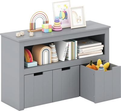 Costway Kids Toy Storage Cabinet Drawer Chest Cube Shelf w/ Wheels 59102673 New