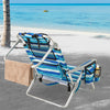 Set of 1 Folding Beach Chair for Adults with 4-Position Adjustable Backrest - Gallery View 1 of 9