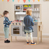 Wooden Pretend Play Kitchen Set for Toddlers-Gray - Gallery View 1 of 11