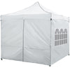 10 x 10 FT Pop up Canopy Tent with 4 Removable Sidewalls and Wheeled Bag-White - Gallery View 1 of 1