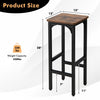 28-inch bar stool with a strong metal structure and dual-height footrests, perfect for industrial dining setups.