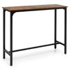 Industrial 48-inch pub dining table with a rust-resistant steel frame, perfect for dining and leisure in modern spaces.