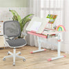 Gray swivel mesh children's computer chair with adjustable height, designed for comfort and support in study spaces.