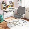 Gray swivel mesh children's computer chair with adjustable height, perfect for kids' study rooms and comfortable.