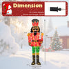 5 FT lighted Christmas nutcracker with glitter sword, waterproof fabric, 100 LED lights, perfect for festive indoor or.