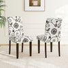 Button Tufted Fabric Upholstered Wooden Dining Chair Set of 2 with High Curved Back-Beige - Gallery View 1 of 10