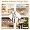 Modern beige dining chair set of 2 with button tufted design, perfect for home, cafe, or restaurant settings.