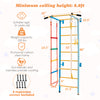 5-in-1 Swedish ladder with pull-up bar and gymnastic rings, made of rust-proof carbon steel, for active play and.