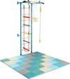 5-in-1 Swedish Ladder with Folding Baby Play Mat for Solid Wall