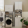 Laundry room storage set featuring a wall-mounted cabinet, floor cabinet, and towel warmer rack for versatile.