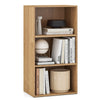 Set of 2 3-Tier Cube Bookcase with Adjustable Shelves for Home Office-Natural - Gallery View 1 of 1
