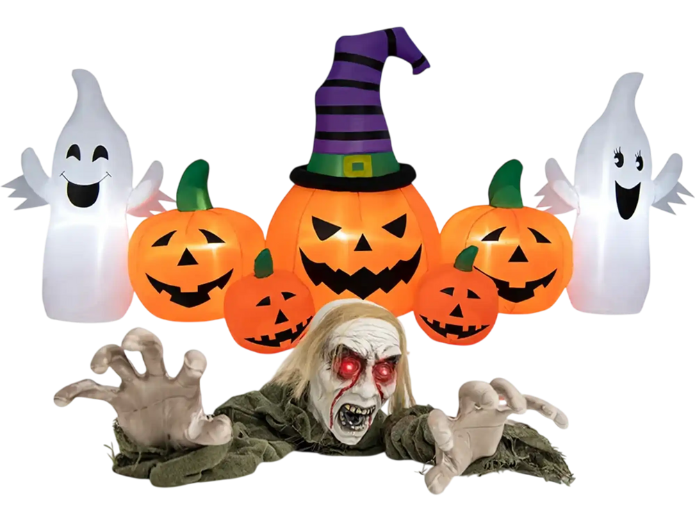 Halloween Groundbreaker Climbing Zombie+Inflatable Pumpkins
