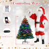 5 FT artificial Christmas tree with multicolored LED lights, remote and app control, ideal for festive decoration.
