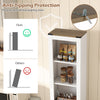 68-inch tall bathroom cabinet with anti-tipping protection, adjustable shelves, and pull-out drawer for organized.