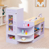 Kids Wooden Supermarket Play Toy Set with Checkout Counter-Purple - Gallery View 1 of 11