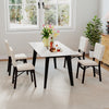 Foldable Dining Chair Set of 4 Armless Kitchen Chair with Padded Seat and Tilt Backrest-Beige - Gallery View 1 of 7