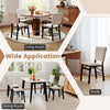 Foldable dining chair set of 4 in beige with padded seats, ideal for kitchens and living rooms, featuring sturdy rubber.