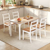 Set of 4 Wood Dining Chairs with Solid Rubber Wood Legs-Rustic Brown - Gallery View 1 of 10