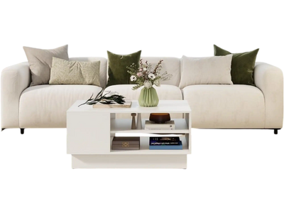 Costway 5-Piece Modern Living Room Furniture Set Tables Bookcase Corner Shelf 98822321 New