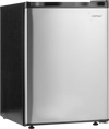 Compact 2.1 cu.ft silver freezer with reversible door, adjustable shelves, and energy-saving design for small spaces.