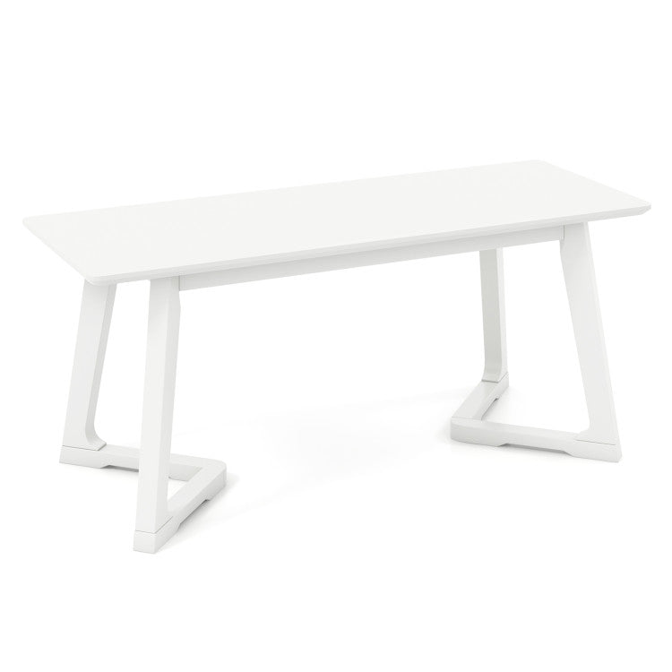 White entryway bench with shoe storage, part of a 4-piece bedroom furniture set for versatile space use.