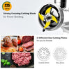 Heavy-duty 1.5HP commercial meat grinder with stainless-steel body and reverse mode for efficient meat grinding.
