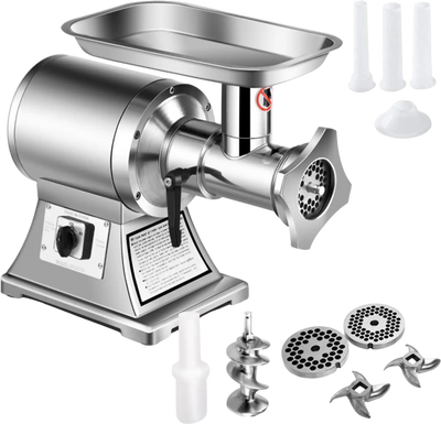 Costway Heavy Duty 1.5HP Commercial Meat Grinder Reverse Anti-Clog 98509834 New